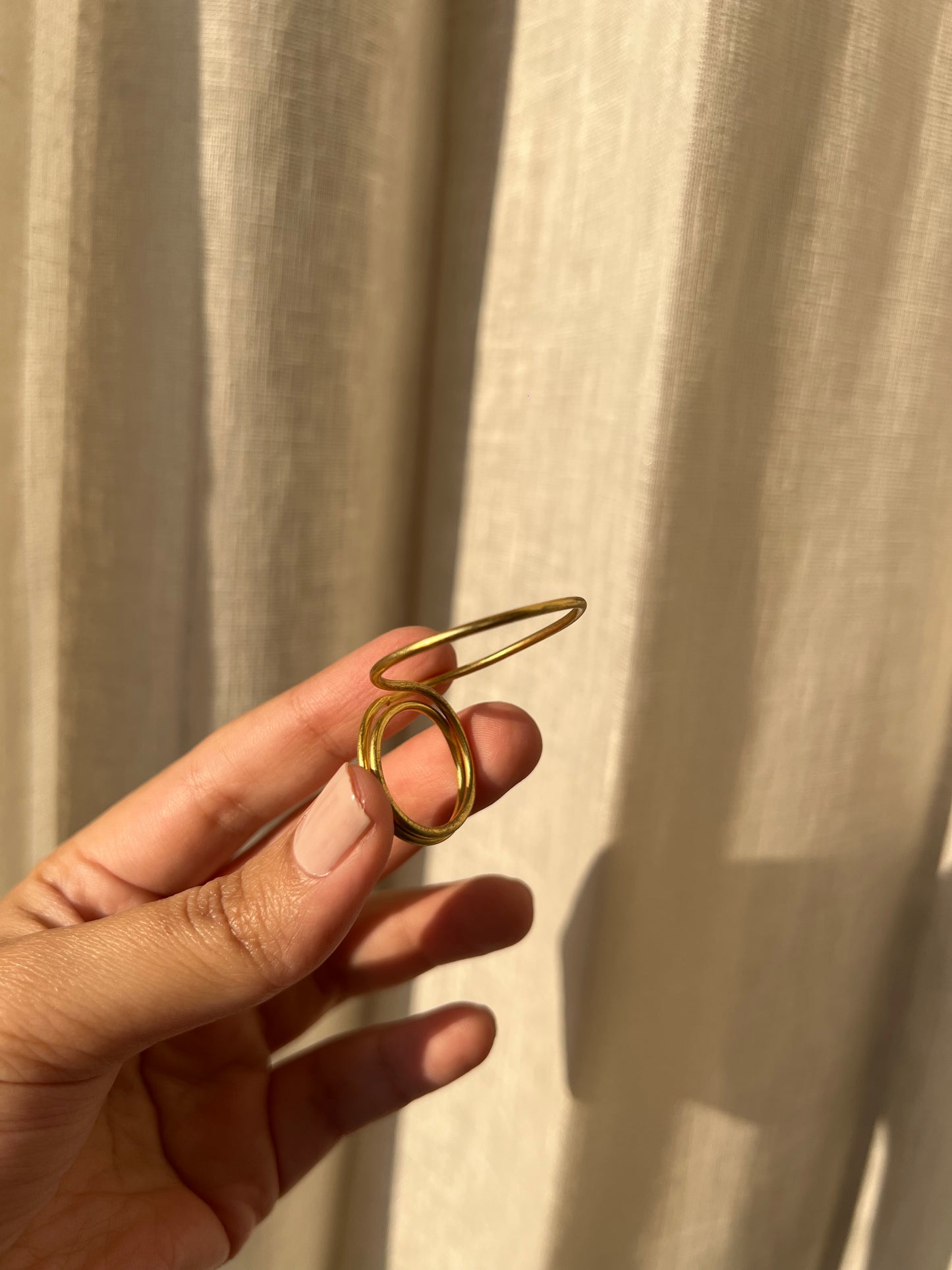 Spiral brass ring