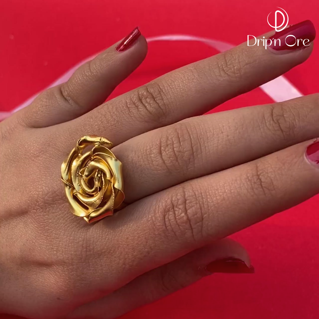 Mehak Jain in our Brass rose ring